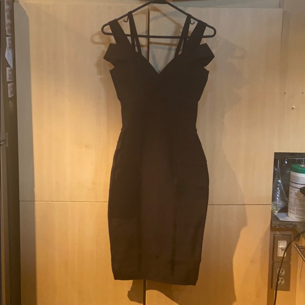BRAND NEW black knee length dress